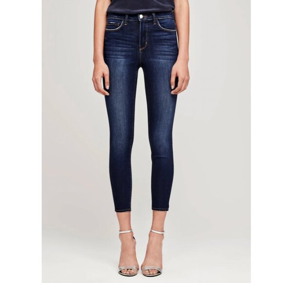 L'AGENCE Women's Margot Skinny High Rise Jeans Baltic Size 25 - Picture 2 of 12